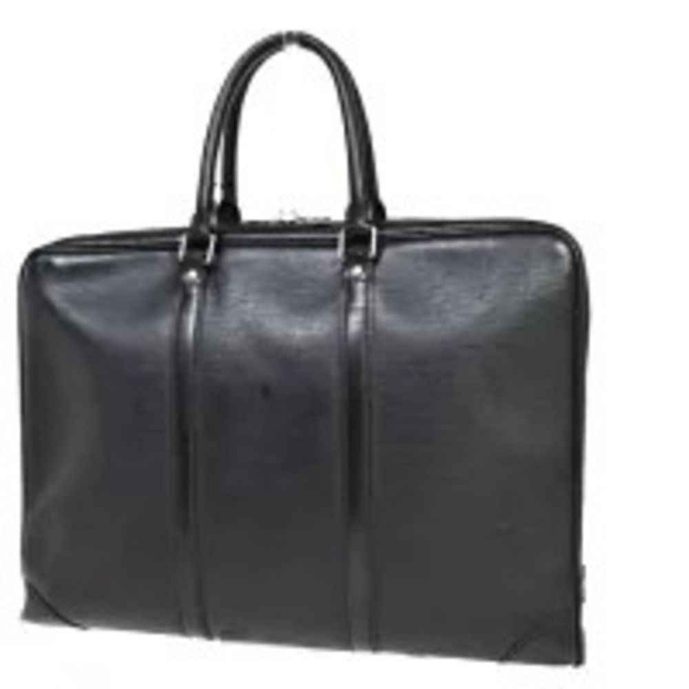 Louis Vuitton Porte Documents Voyage Briefcase Business Bag Epi Noir Black